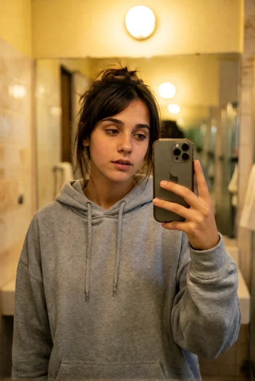 Ohwxperson. A Casual Smartphone Selfie Of A Young Woman Take...
