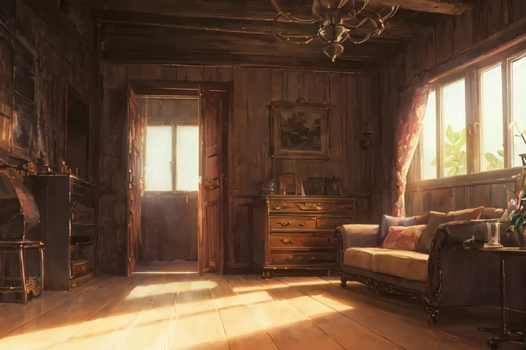 In The Style Of Lorahowllatentdadap41 , Old House, Inside, S...