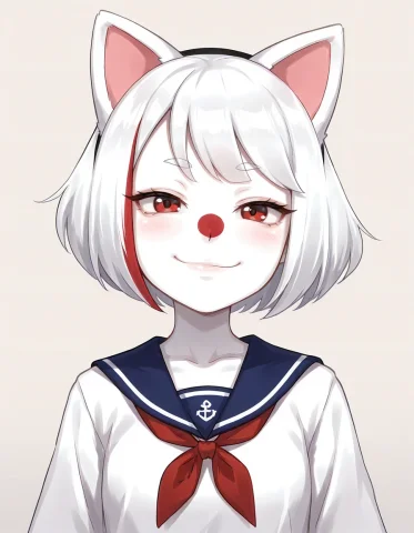 Japan-statehuman, 1girl, Solo, School Uniform, White Hair, S... — Stable Diffusion AI Prompt: japan-statehuman, 1girl, solo, school uniform, white hair, serafuku, short hair,...
