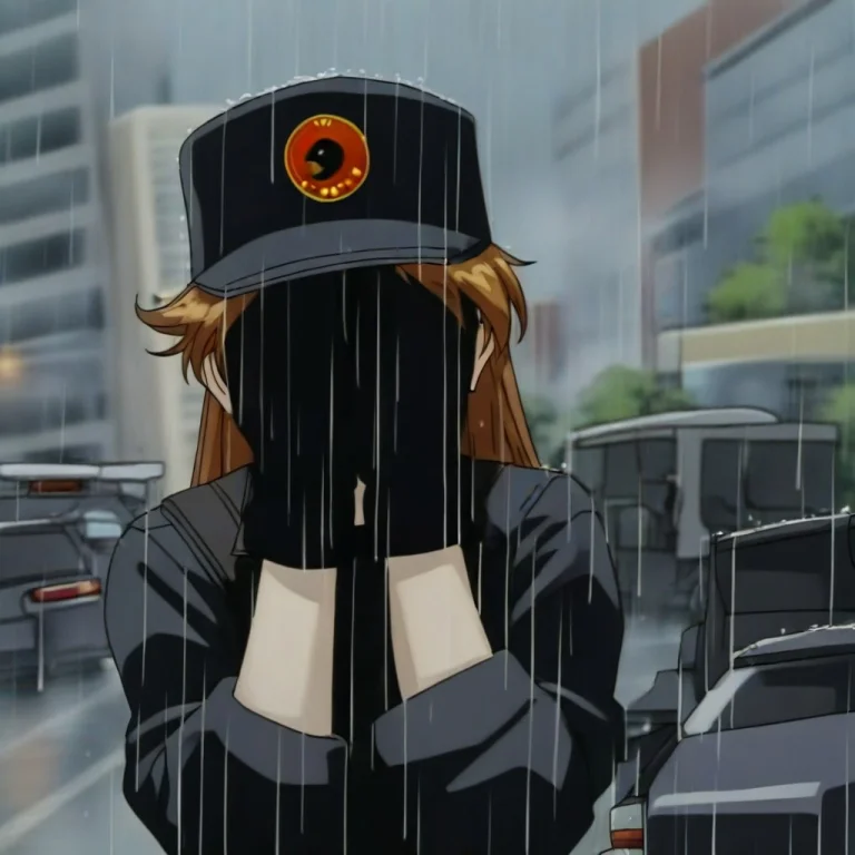Rain, Solo, Outdoors, Upper Body, Ayumigb, Brown Hair, 1girl...