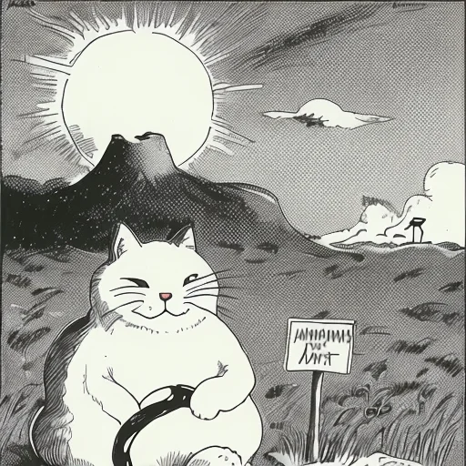 A Cartoon About A Cat Sleeping, Explosion In The Background...