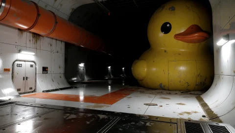 Dcl1m1nal. Ultra-wide Eye-level View Inside A Colossal Aband... — Stable Diffusion AI Prompt: DCL1M1NAL. Ultra-wide eye-level view inside a colossal abandoned industrial corr...