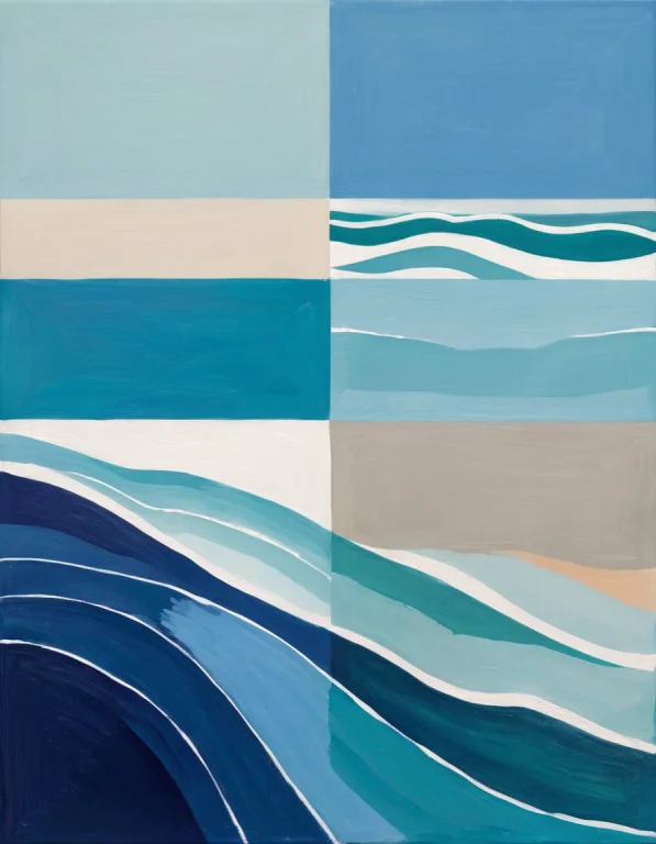 Color Field Painting Ocean,influence, Abstract, Simple, Geom...