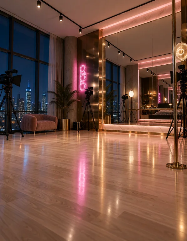 Cr34t0r L0ft, Photorealistic Private Dance Studio, Low Camer...