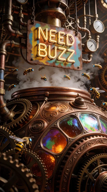 Hyper-detailed Close-up Photo Inside A Massive, Biomechanica...