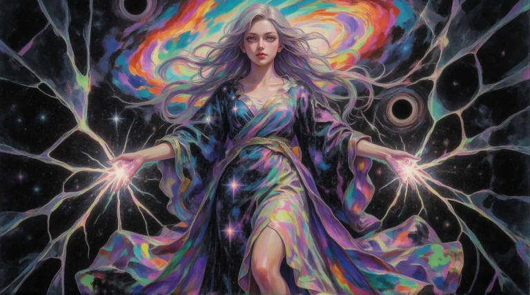 A Stunning, Hyper-detailed Illustration Of A Young Woman Sta...