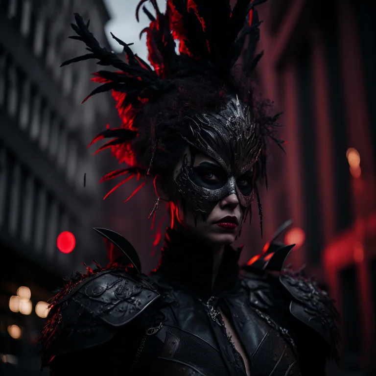 Award Winning Studio Closeup Photo Of A Punk Anarchist Godde...