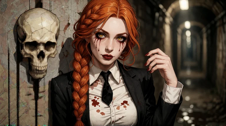A Highly Detailed Digital Illustration Of A Beautiful Young...