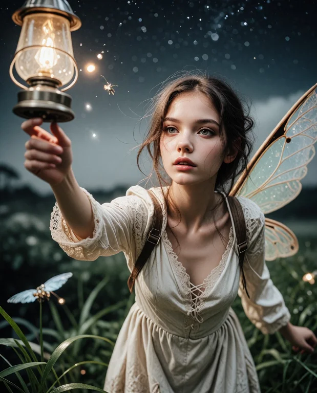 An Ultra-realistic Photograph Capturing A Young Liana Fairy...