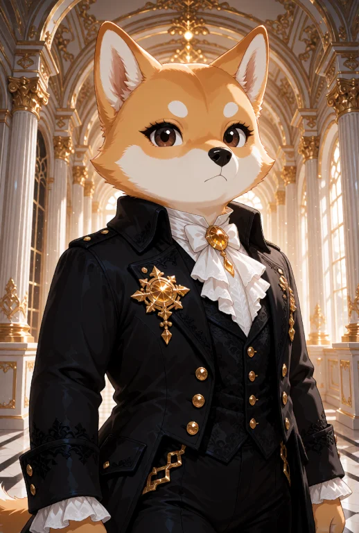 An Anthropomorphic Shiba Inu Dog Character, Canine Species,...