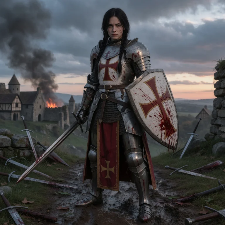 Photorealistic. Realism. Raw. Standing, Combat Ready Pose, S...