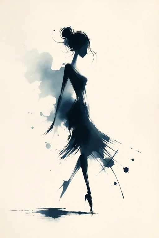 Strangedaal. A Bold Minimalist Brush Painting Depicting The...