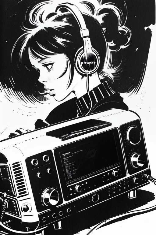 Gimenez Black And White Drawing. Frontal View. A Vintage Rad...
