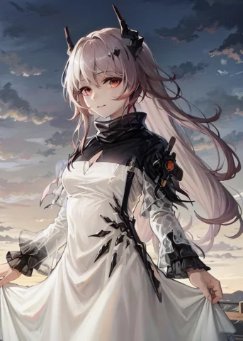1girl,horns,theresahead,theresa,cowboyshot,white Dress — Stable Diffusion AI Prompt: 1girl,horns,theresahead,theresa,cowboyshot,white dress
