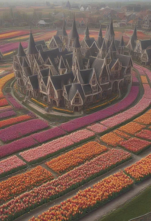 Jaynl-tm, Fantasy Town Made Of Tulips