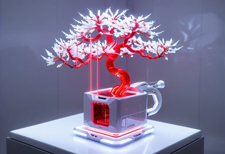 Whiteember, A Delicate Bonsai Tree Made Entirely Of Sleek, G...