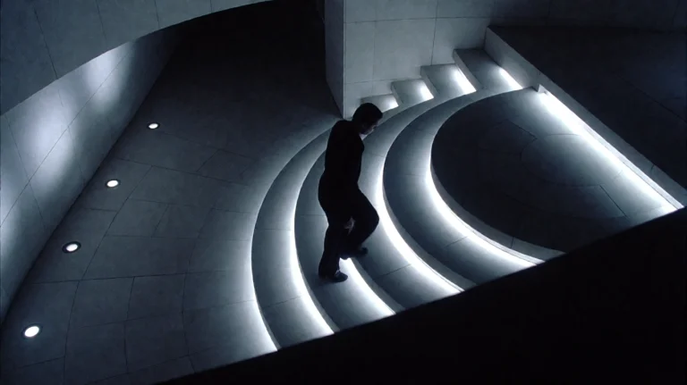 Eqlbrm2002, A Solitary Figure Is Silhouetted Against A Serie...