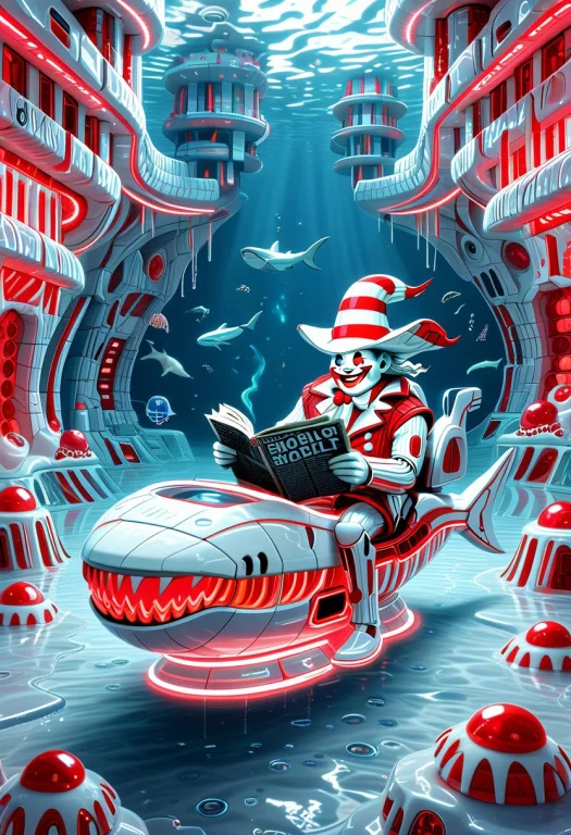 Futuristic-enhanced-style, Futuristic Panels Red And White D...