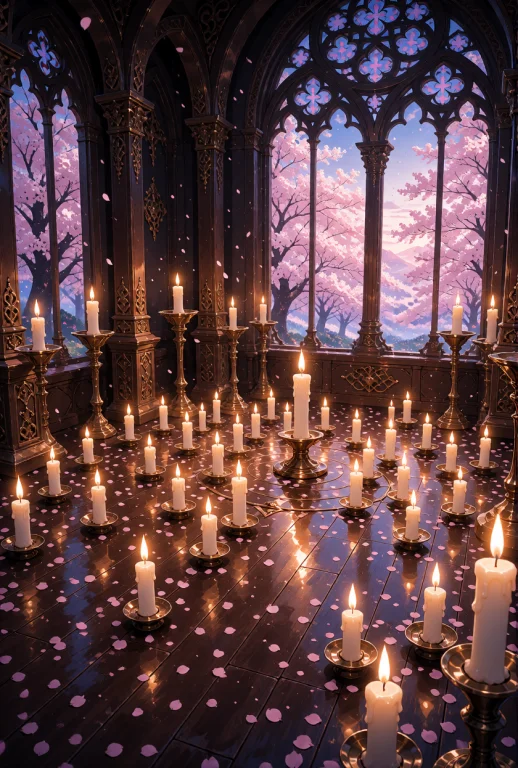 An Ornate Gothic Interior Sanctuary Viewed From A High-angle...