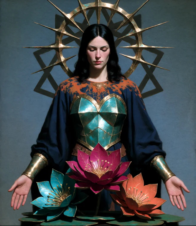 Opulentdarkness A Woman Stands Facing Forward Eyes Closed He...