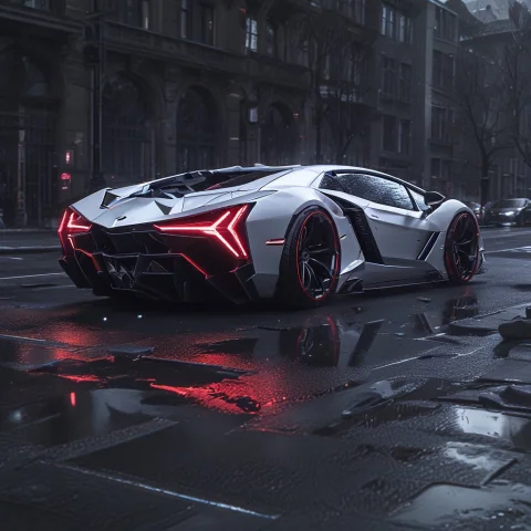 Whiteember, Car, City — SDXL AI Prompt: WhiteEmber, car, city