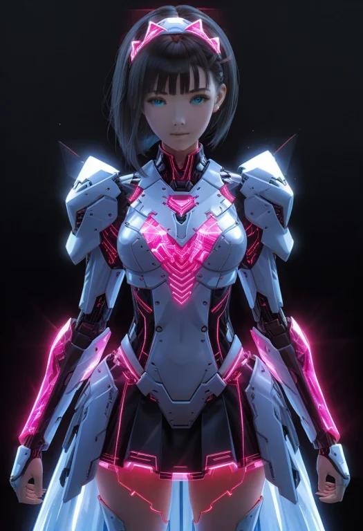 Bob Cut Hair, A High-quality, Flat 2d Anime Illustration Of...