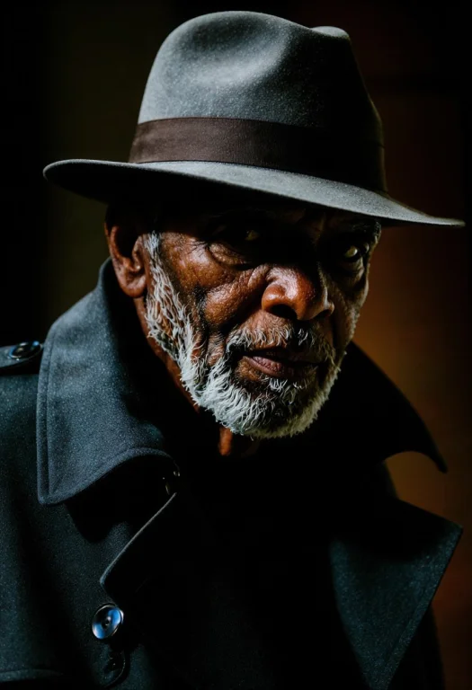 Close-up Of An Elderly Dark-skinned Man With A White Beard,...