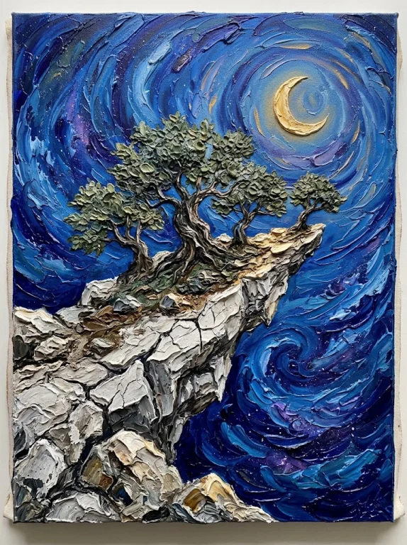 Create A Detailed Impasto Oil Painting On Canvas, Featuring...