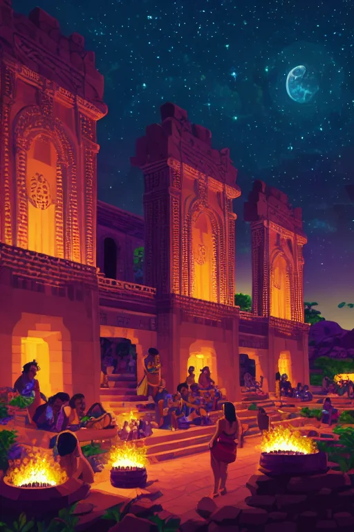 Loras1-kurzgesagtdreamlike-0000081, Starry,fire,torch,aborig...