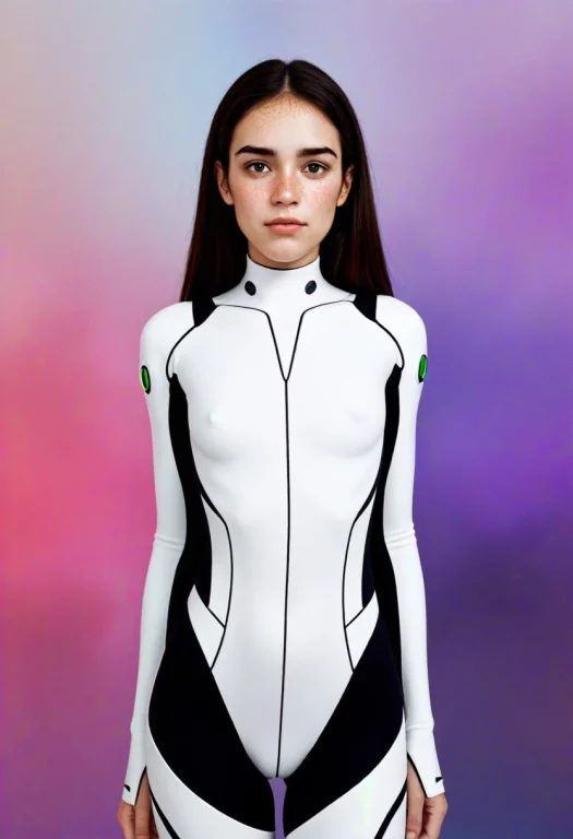 Pastel Colors, Solo Girl, Scifi High Tech Background, Worrie...