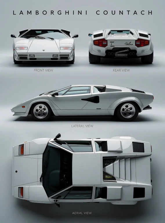 A Polished Automotive Design Reference Sheet Rendered As A C...
