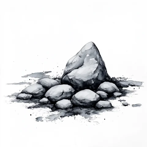 Arsmjstyle, Zen Ink Wash Sumi-e, A Simple Rock Garden With A... — Stable Diffusion AI Prompt: ArsMJStyle, Zen Ink Wash Sumi-e, A simple rock garden with a few carefully place...