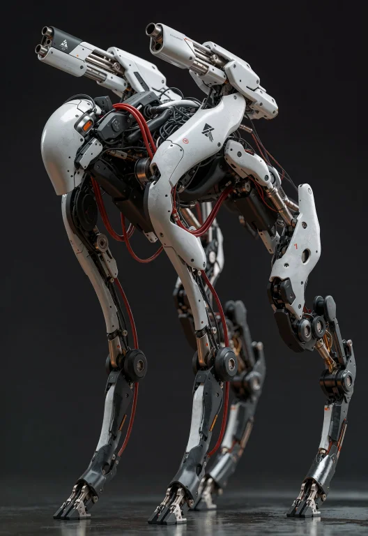 This Is A Depiction Of A Futuristic, Robotic Creature Resemb...