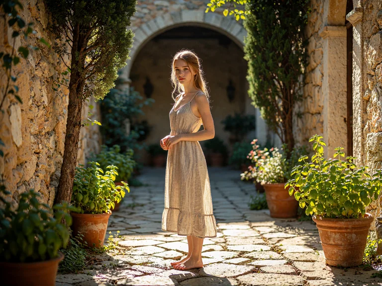 A Delicate 19-year-old White Woman, With A Small, Slender Fr...