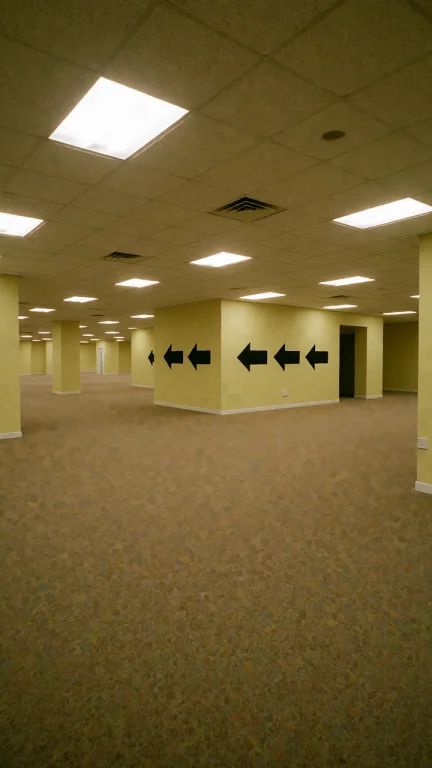 Dcl1m1nal. Wide Eye-level Shot Of An Empty, Sprawling Office...