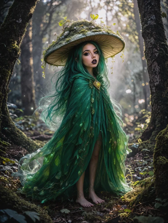 A Full-body Shot Of A Young Fairy-like Girl With Large Expre...