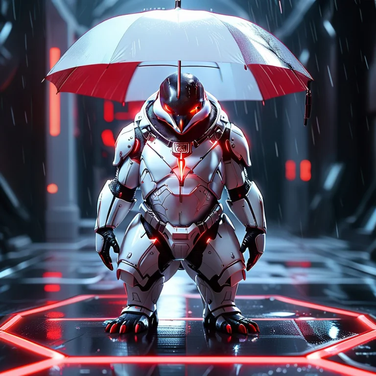 Whiteember, The Penguin Dc In Elegant White Armor Slipping O...