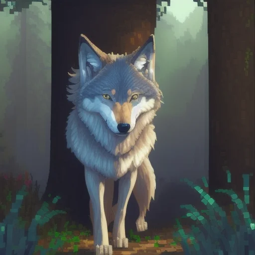 Masterpiece,best Quality, Fine Detailed Wolf , Extremely Det...