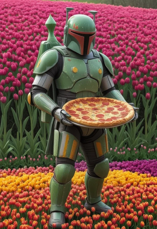 Jaynl-tm, Made Of Tulips, Boba Fett Using His Jetpack To Del...