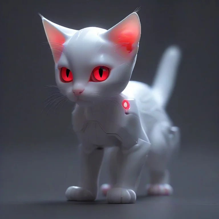 Whiteember, Kitten, Disney Style, Big Eyes