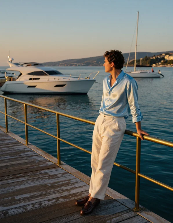 A Tranquil Coastal Sanctuary Unfolds Under The Amber Glow Of...