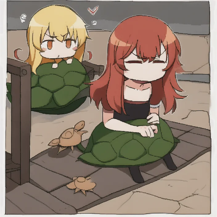 Two Girls Yelling A Each Other, Flat Chest, Child, Red Hair,...