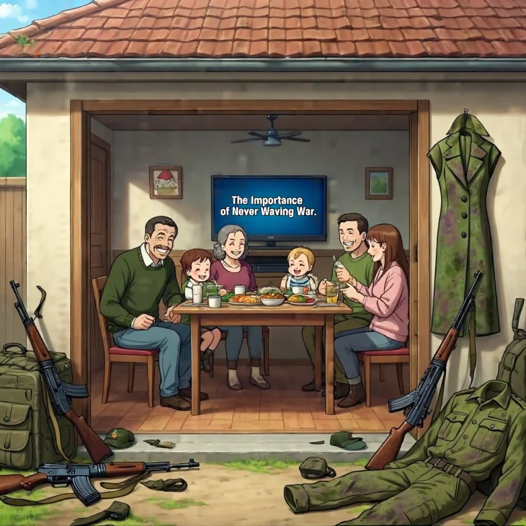 A Former Soldier Has Set Aside His Military Uniform And Weap...