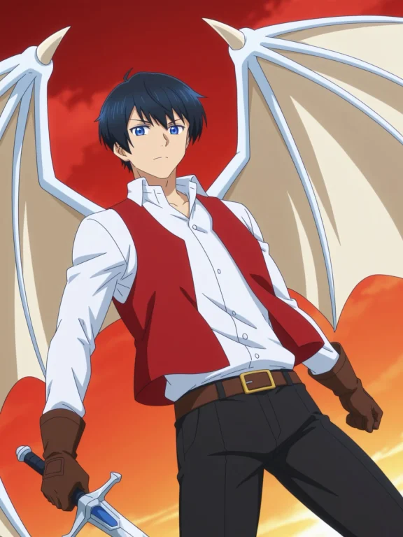 Animescreenshot, 1boy, Cowboyshot, Dor1drg, Looking At Viewe...