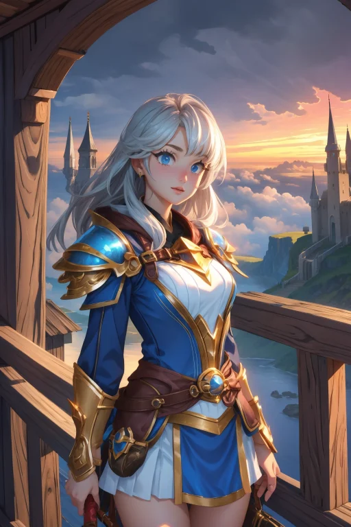 1girl, Loramimonel1, Landscape Of A Epic Stormwind, Foggy