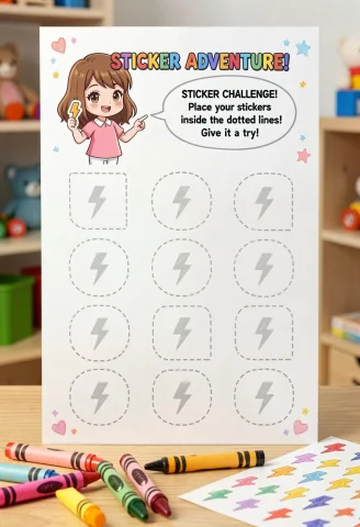 Core Subject A Vertical Portrait Oriented Sticker Activity S... — FLUX AI Prompt: (Core Subject) A vertical (portrait) oriented sticker activity sheet, designed f...