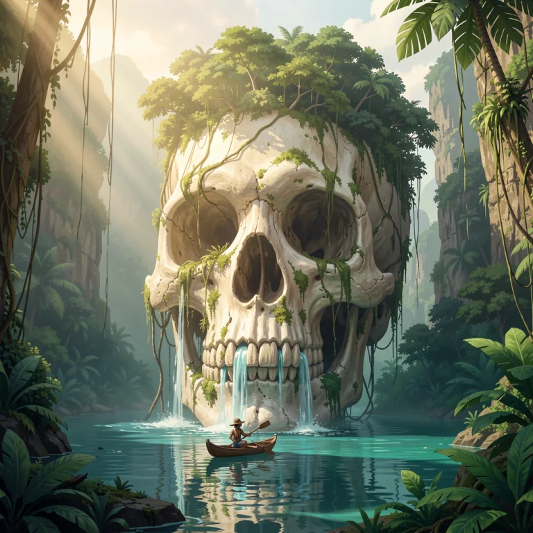 Digital Concept Art Illustration, Lush Fantasy Environment,...