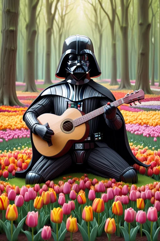 A Cute Darth Vader Wearing Glasses With Big Soccerball In A...