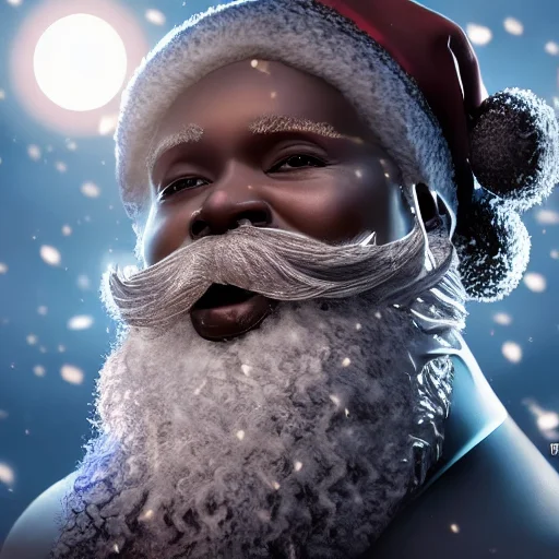 Perfectly-centered Of African Orna Santa In North Pole, Beau...
