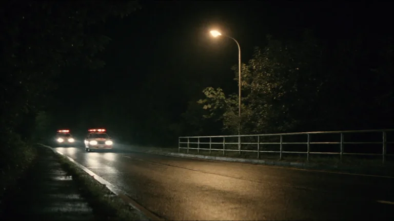 Infrnlaffr2002, A Dark, Wet Road At Night Is Illuminated By...